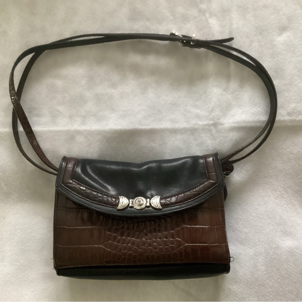 Brighton Brown/Black Leather Crossbody or Shoulder